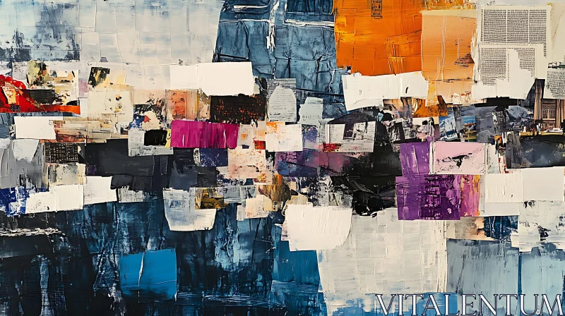 Vibrant Collage of Colors and Textures AI Image