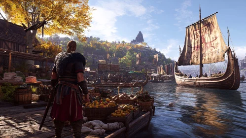 Viking Harbor Scene