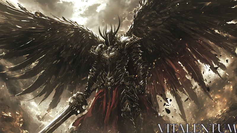 Dark Angel Warrior with Sword