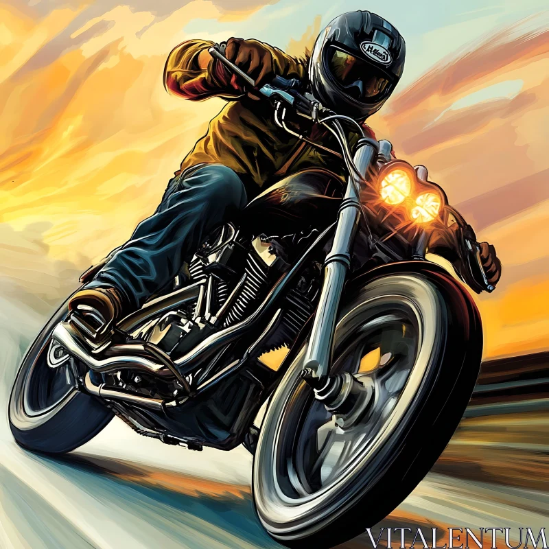 Sunset Motorcycle Adventure