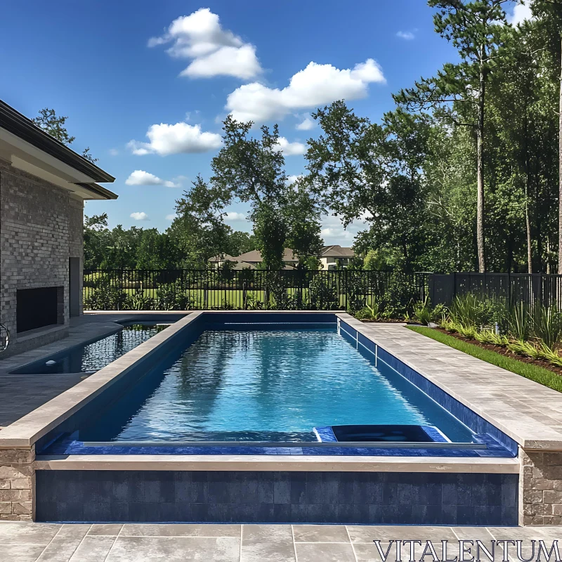 Tranquil Backyard Pool Oasis