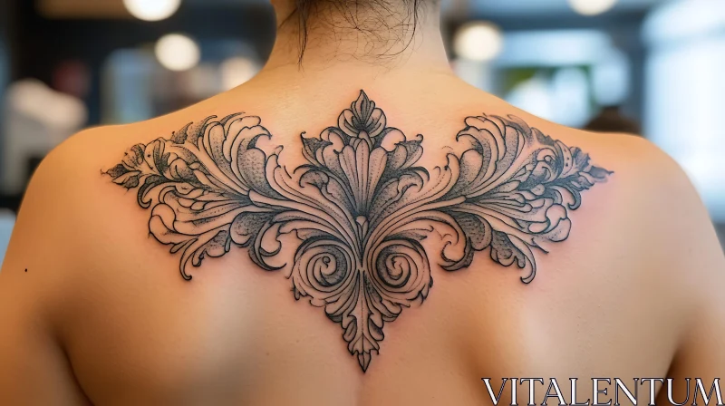 Intricate Floral Back Tattoo