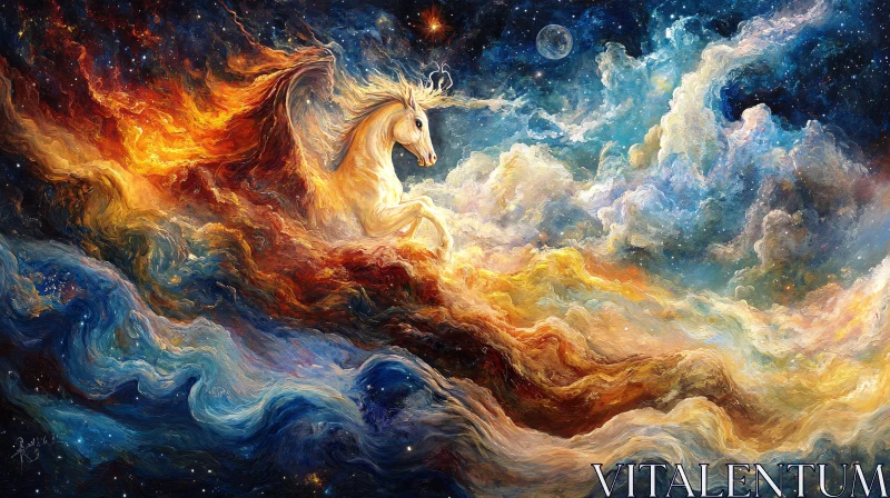 Cosmic Unicorn Art Print