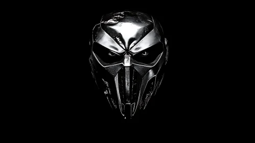 Metallic Mask on Black Canvas