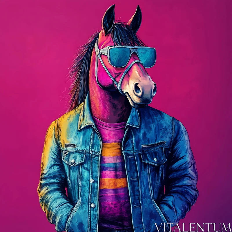 Cool Horse with Sunglasses