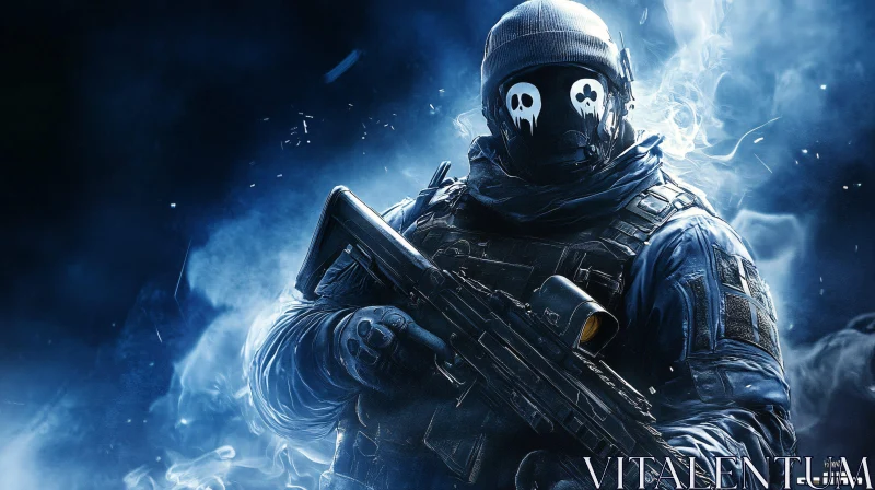 Tactical Soldier with Skull Mask