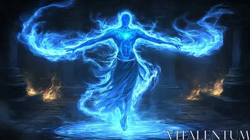 Mystical Blue Flame Entity