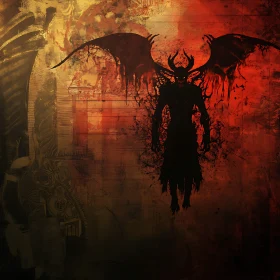 Winged Demon in Shadow