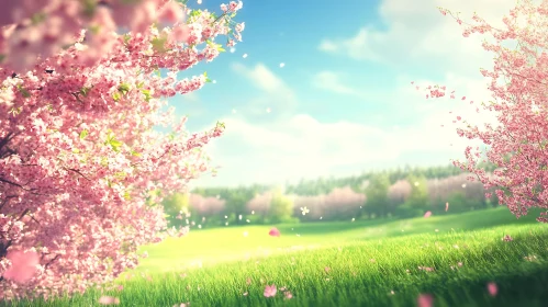 Blossoming Spring: A Floral Meadow Scene