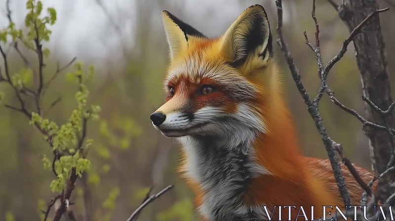 Fox Portrait in Natural Habitat