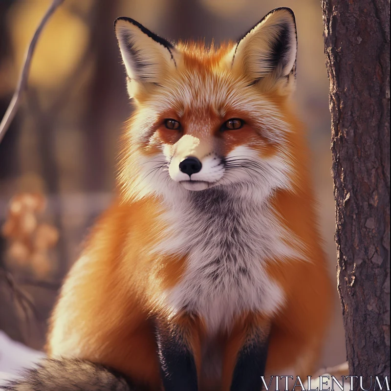 Winter Fox Gaze: A Portrait of Wilderness