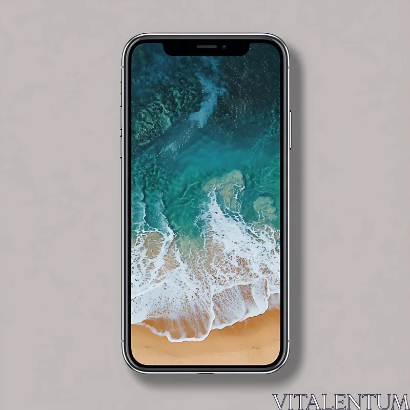 Ocean Waves Displayed on Mobile Device