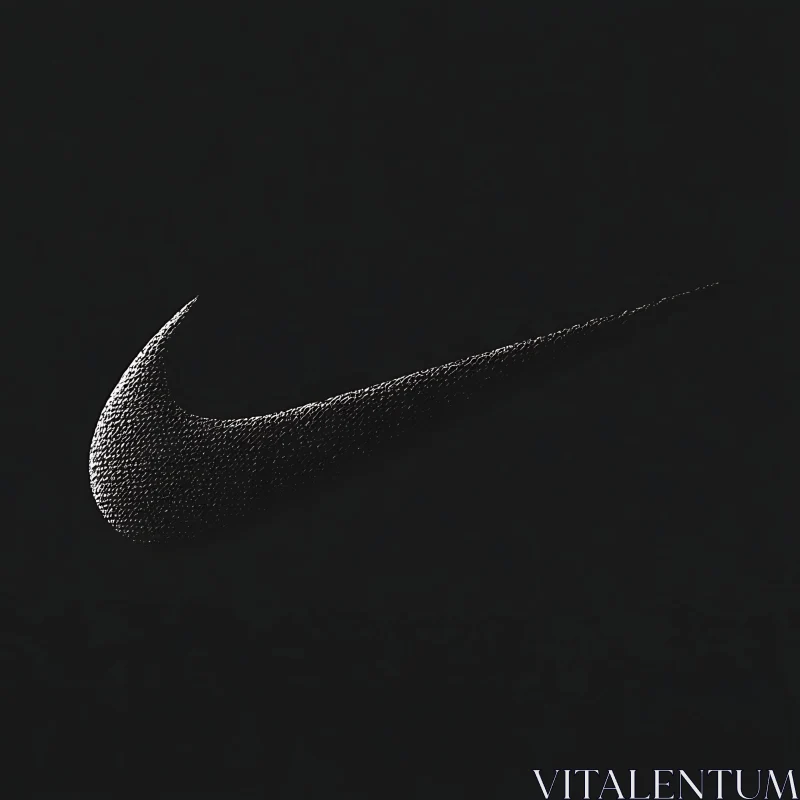 Textured Swoosh on Black Background