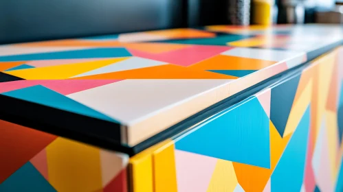 Abstract Geometric Pattern with Bold Colors