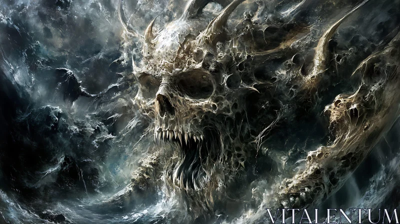 Dark Skull Fantasy Illustration