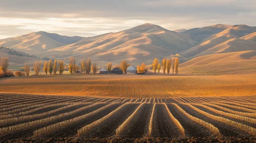Rolling Hills and Golden Fields Scenery