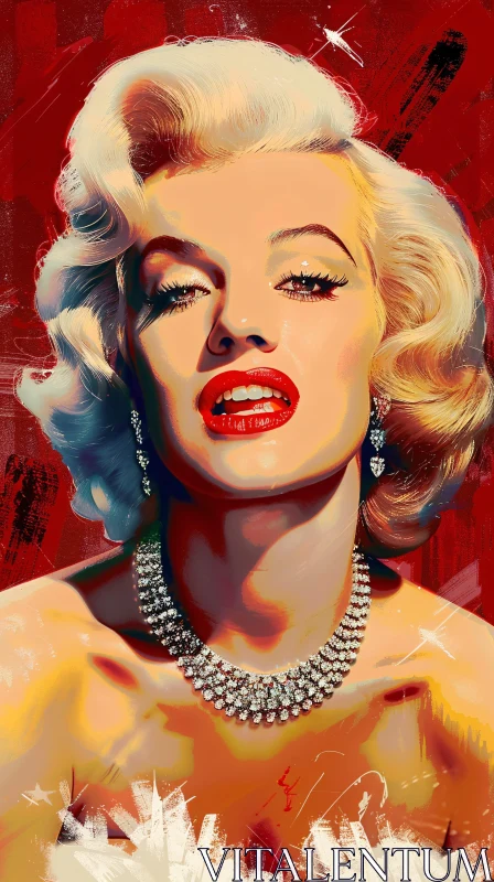 Marilyn Monroe Glamorous Pop Art Portrait