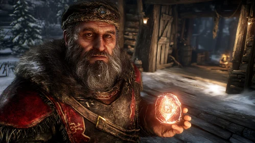 Winter Man with Enchanted Stone