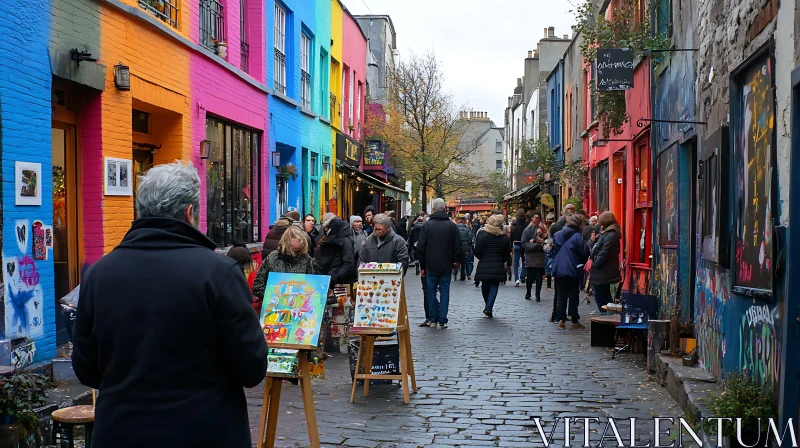 Dublin Street with Colourful Buildings