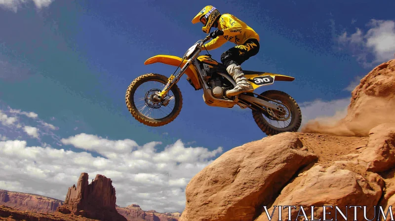 Airborne Motorcycle Stunt