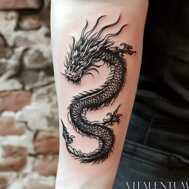 Intricate Forearm Dragon Tattoo