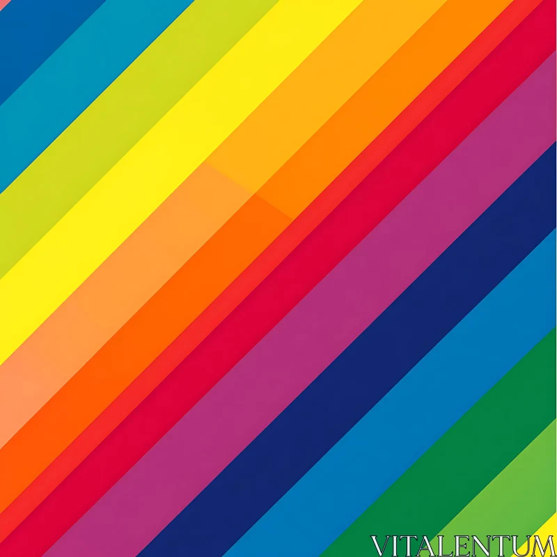 Rainbow Color Stripes Abstract Design AI Image