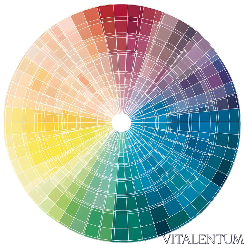 Spectrum Circle: A Guide to Color Combinations AI Image