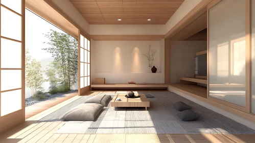 Minimalist Japanese Room