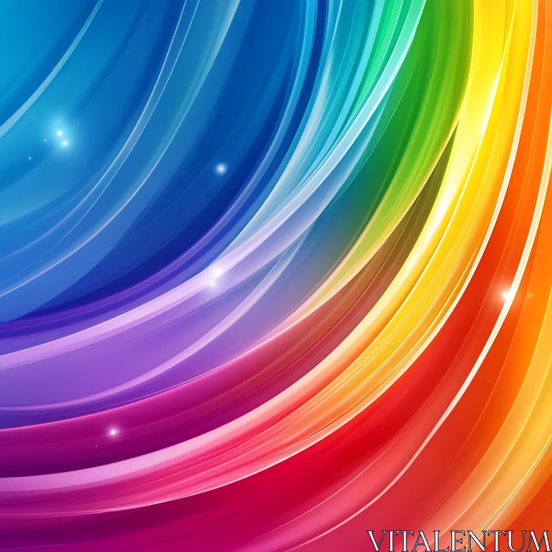 AI ART Rainbow Gradient Abstract Art