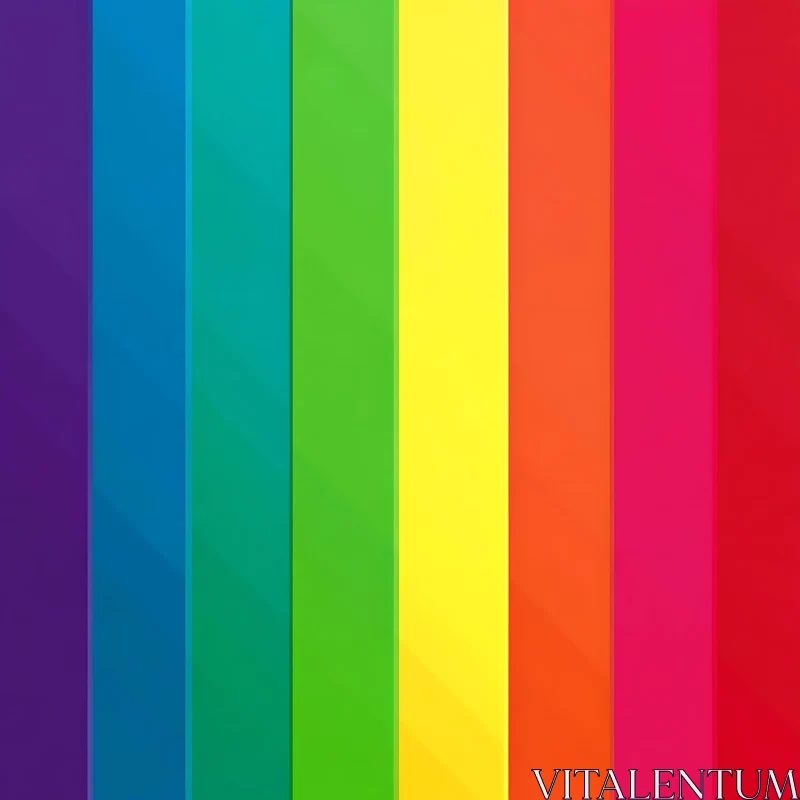 Gradient Rainbow of Color Bars AI Image