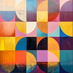 Vivid Geometric Shapes in Abstract Art