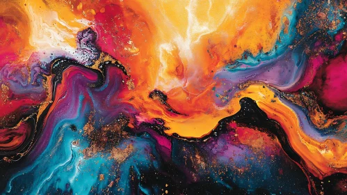 Vibrant Colorful Abstract Swirls