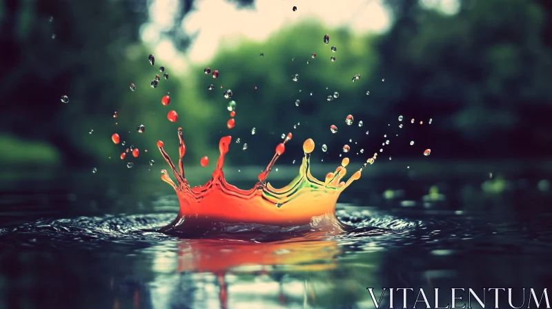 Water Drop Collision Photography AI Image