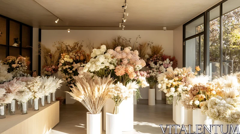 Floral Boutique with Sunlight AI Image