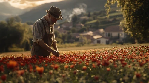 Poppy Field at Dusk