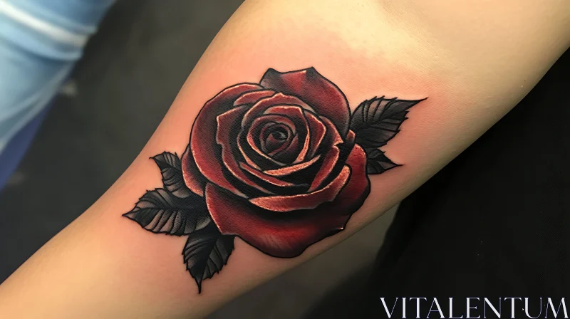 Intricate Rose Tattoo Design AI Image