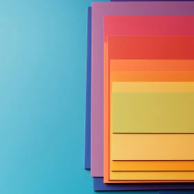 Colorful Rectangles on Blue Background