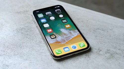 Modern Phone with Colorful App Icons