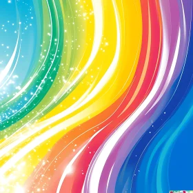 Colorful Abstract Rainbow Lines