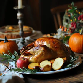 Roasted Turkey with Autumnal Feast