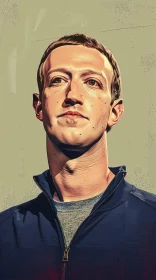 Stylized Art of Mark Zuckerberg