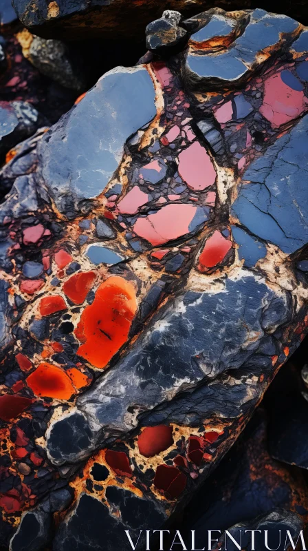 Marbleized Rock Colors - Abstract Cosmic Art AI Image