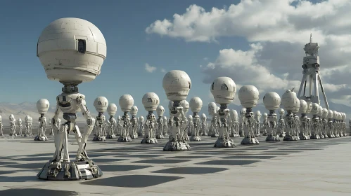 Robotic Army in Arid Wasteland