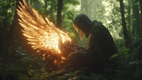 Guardian Angel in the Woods