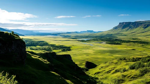 Picturesque Mountain Valley Landscape