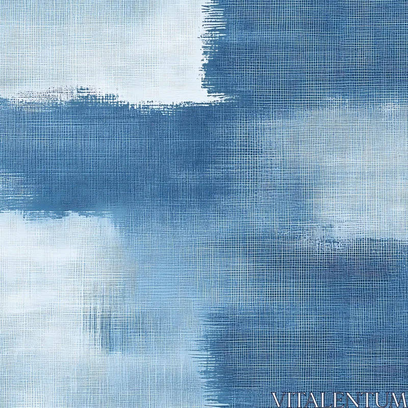 Textured Blue Abstract Art AI Image