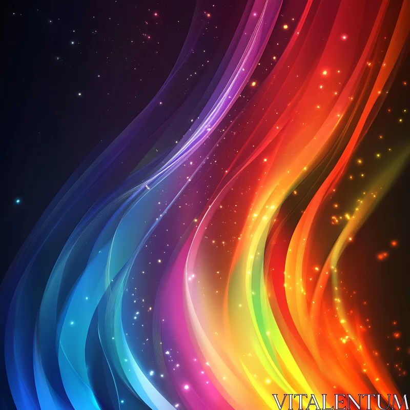 Celestial Rainbow Gradient AI Image