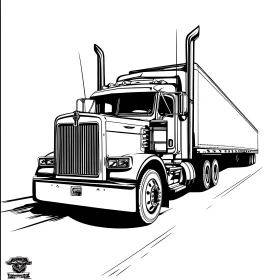 Black and White Truck Art