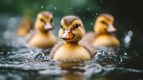 Charming Baby Ducks in Nature