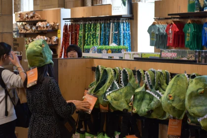 Shopping Fun with Dinosaur Hats